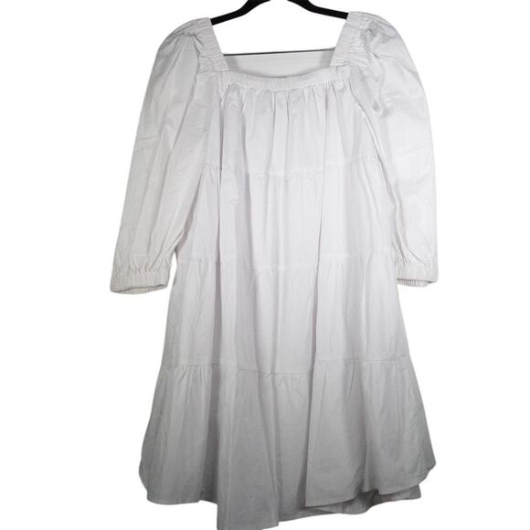 EUC Tuckernuck Pomander Place Halile Dress XS White 3/4 Sleeve Mini Dress 2571-Q - Picture 12 of 12